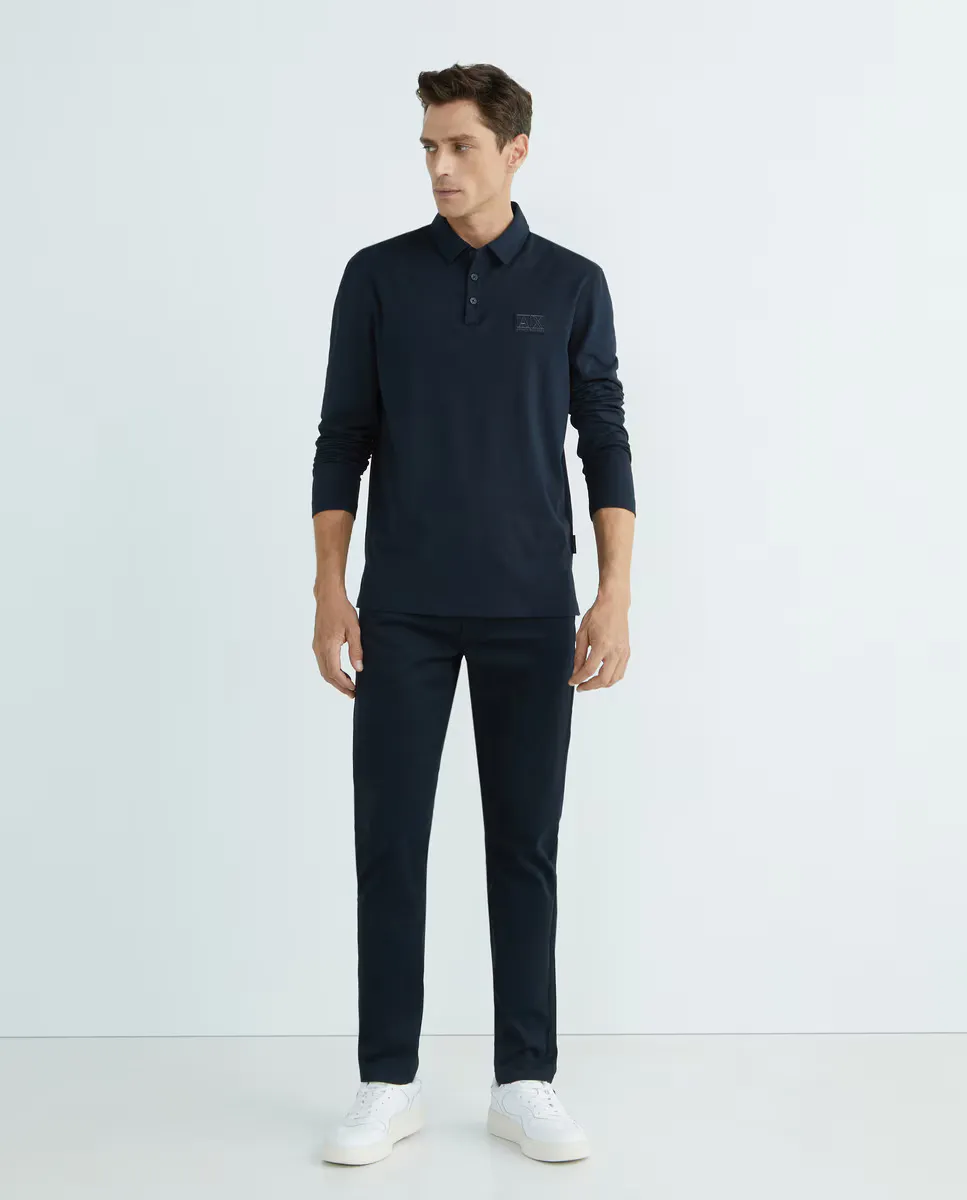 

Мужские узкие хлопковые джинсы J13 Armani Exchange, темно-синий