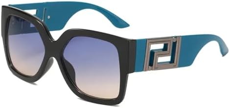 

Солнцезащитные очки для мужчин и женщин, винтажные, большие, модные, квадратные, с градиентным переходом цвета, модные солнцезащитные очки с защитой от УФ-излучения UV400 MTZJH, Blue