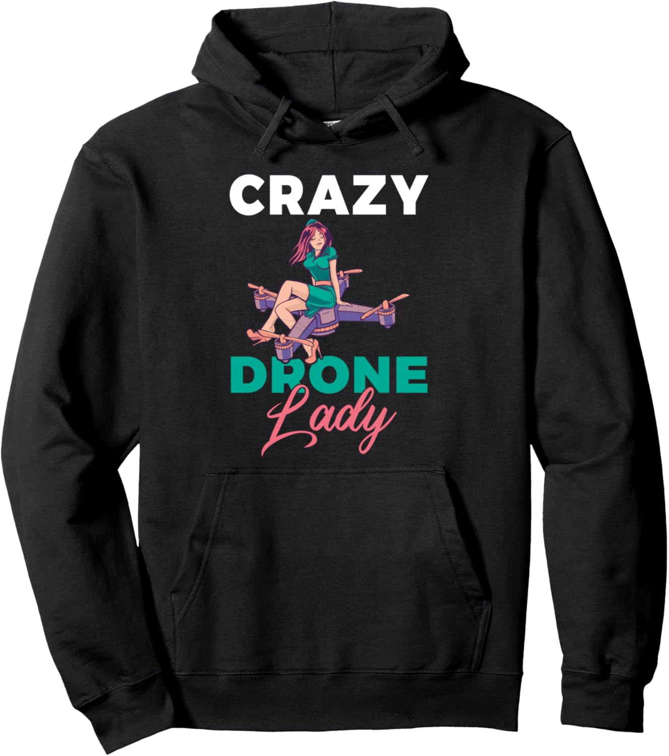 

Худи Crazy Drone Lady, черная Drone Pilot Gifts & Accessories, Черный, Худи Crazy Drone Lady, черная Drone Pilot Gifts & Accessories
