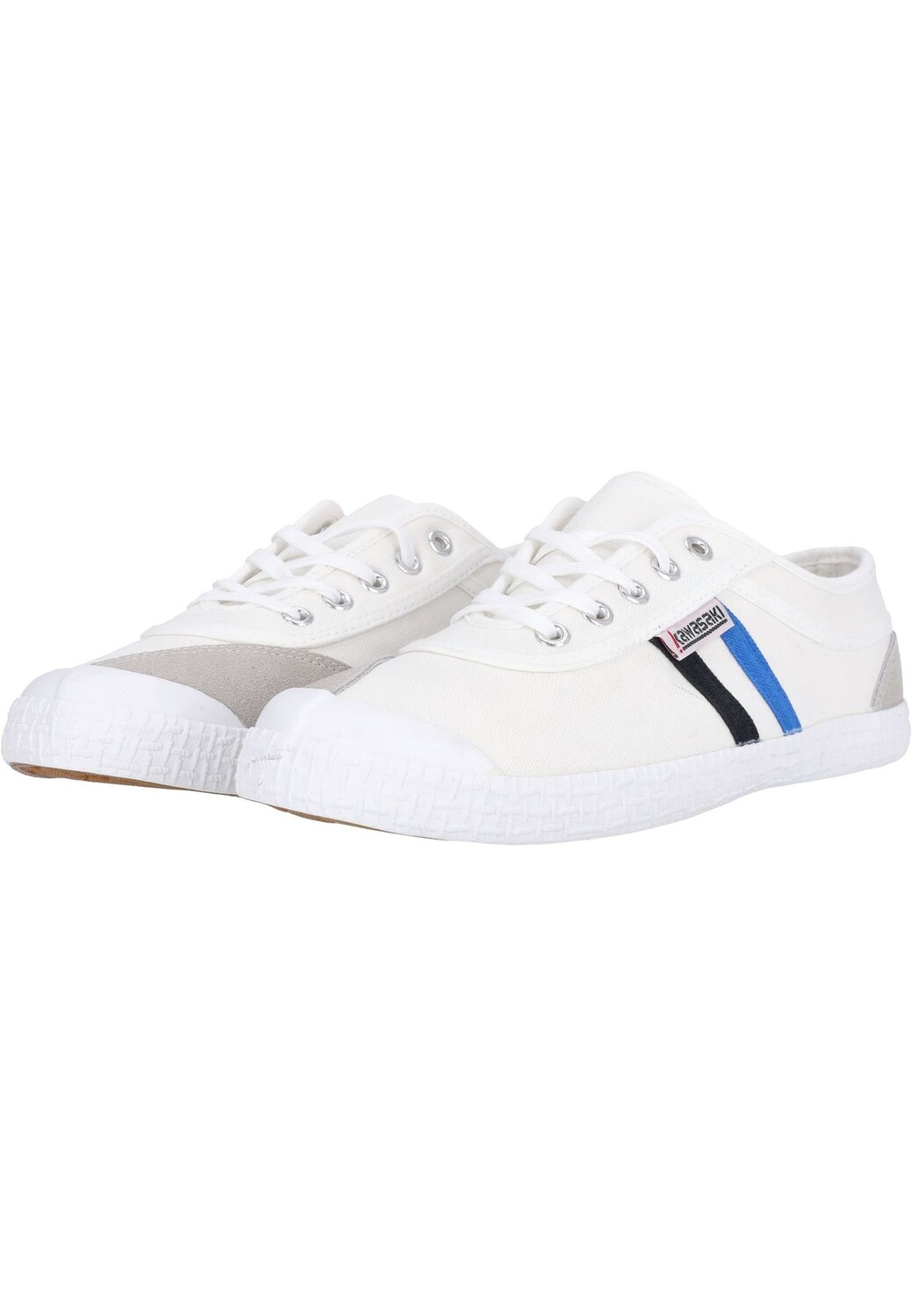 Кроссовки Retro Canvas в великолепном ретро-дизайне kawasaki, цвет White Blue Black — фото 3