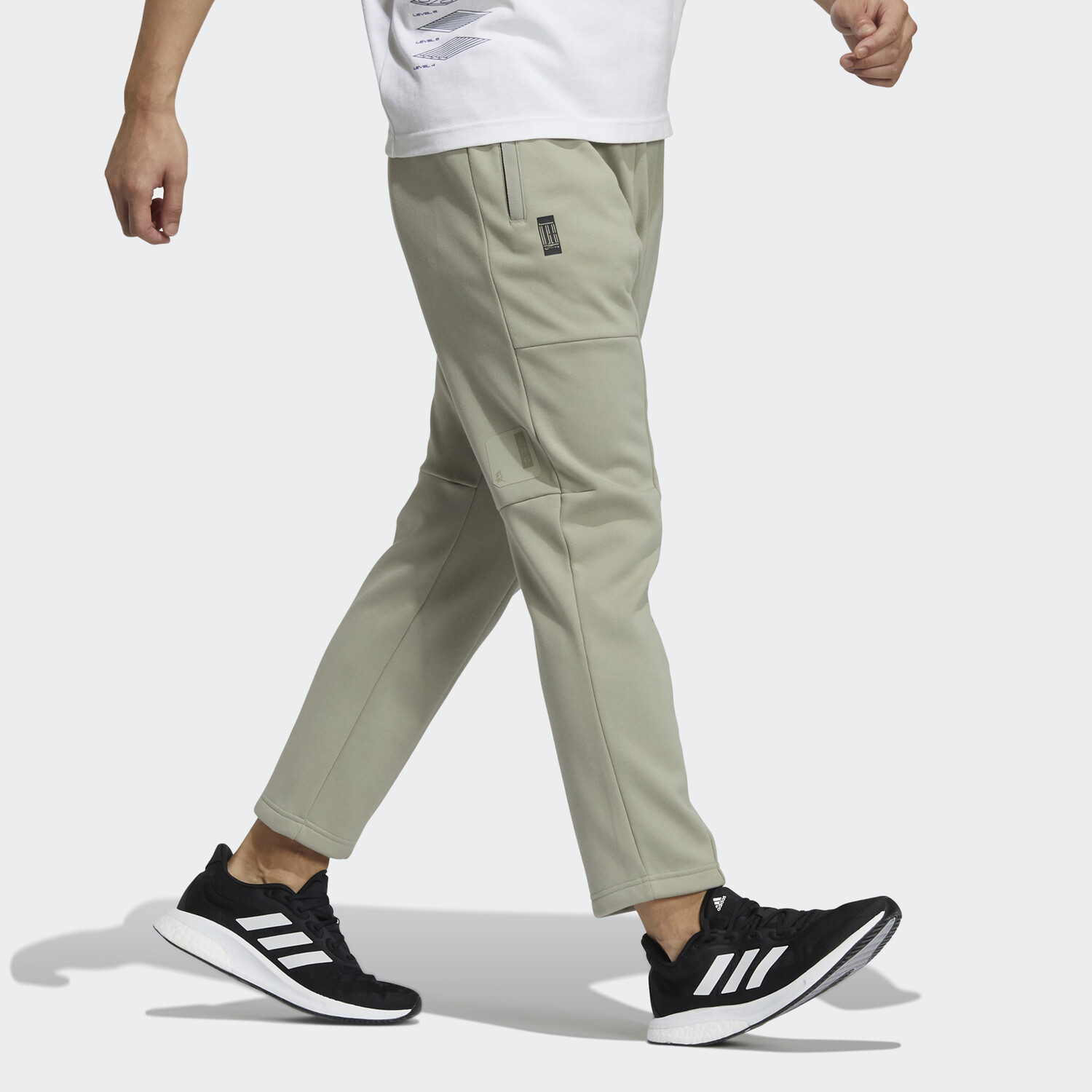 Трикотажные спортивные штаны серии Wuji цвета хаки для мужчин Adidas, хаки — фото 4