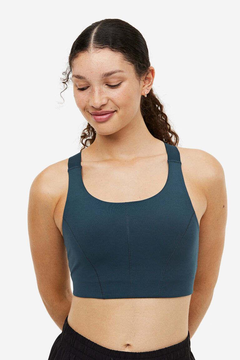 

Спортивный бюстгальтер drymove high support H&M, бирюзовый