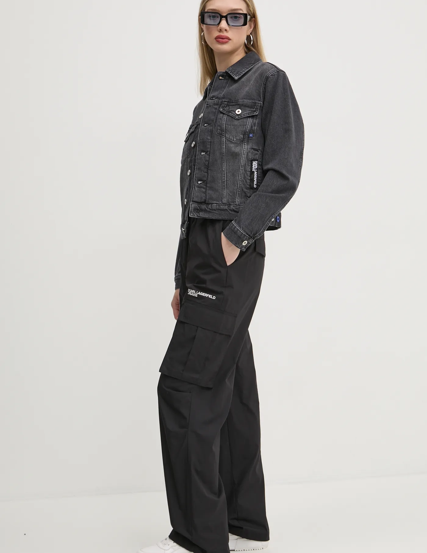 

Джинсовая куртка Karl Lagerfeld Jeans, серый