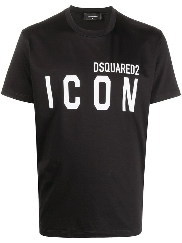 

Футболка с принтом-значком внутри Dsquared2, черный