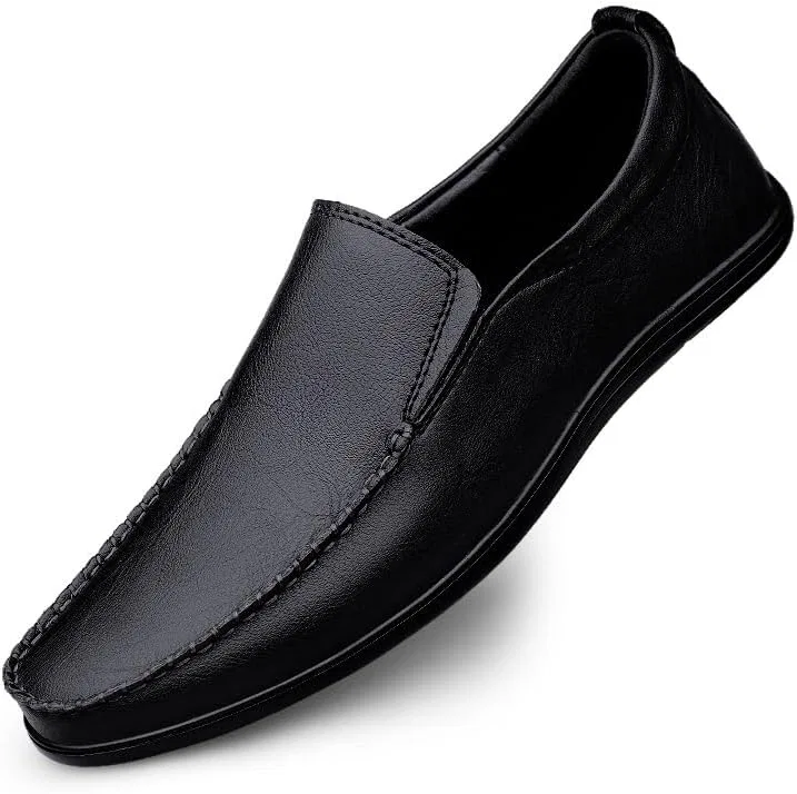 Лоферы из экокожи мужские Breathable, Black PUGHGAETZF