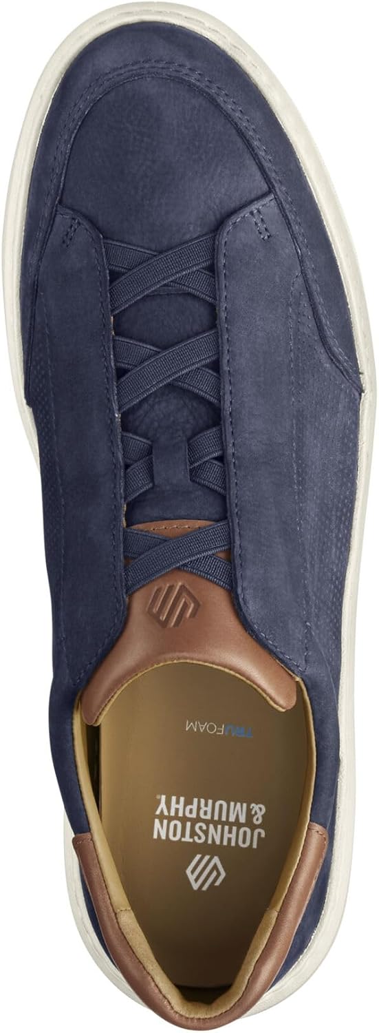 Кроссовки Johnston Murphy Anders Lace to Toe Emboss Johnston & Murphy, Navy Nubuck — фото 2