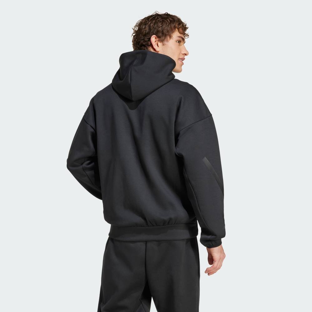Спортивная куртка ZNE на молнии с капюшоном Adidas, black — фото 2