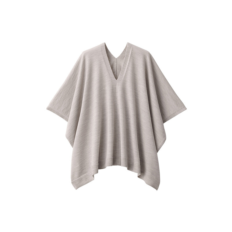 

Свитер женский Muji с накидкой, слоновая кость