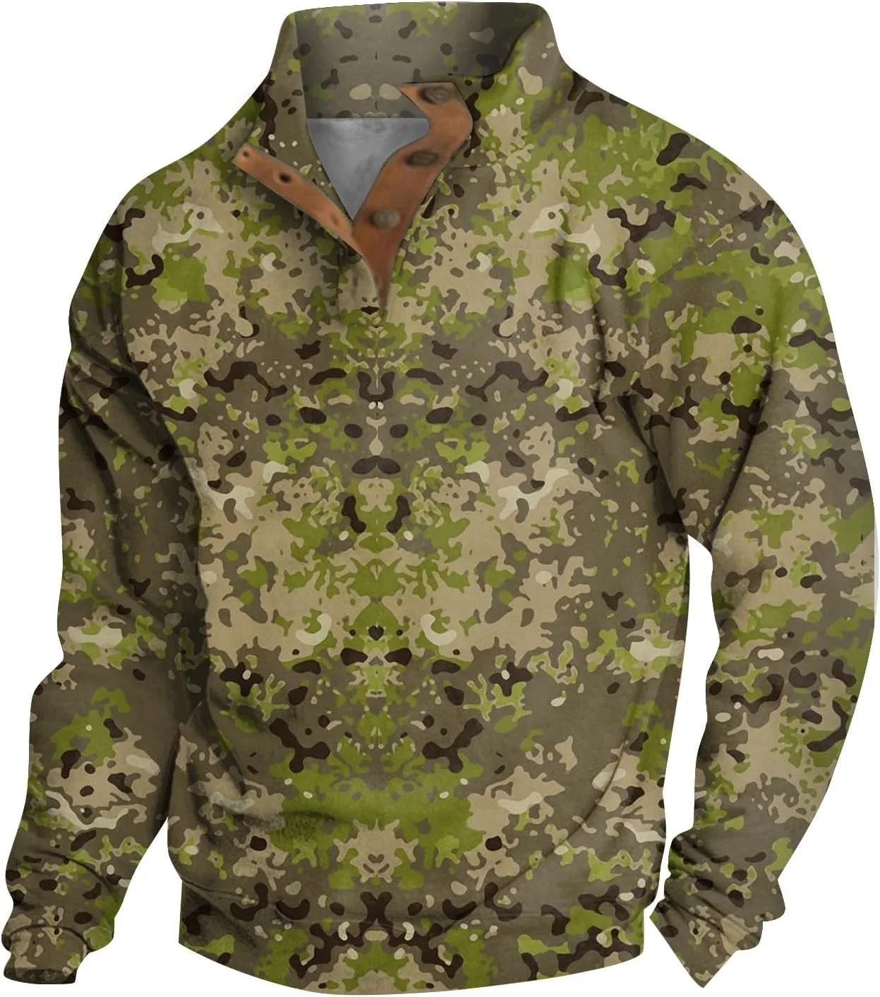 

Мужская охотничья рубашка-пуловер с камуфляжем и длинным рукавом