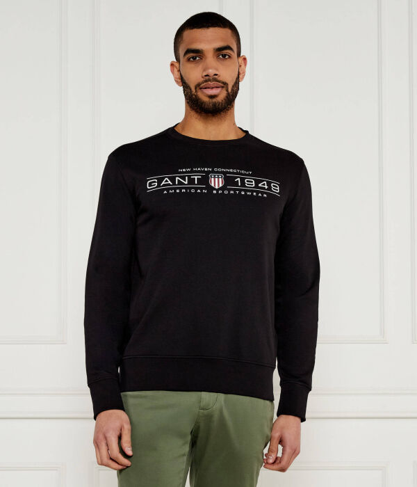 

Графический свитер Regular fit Gant, черный