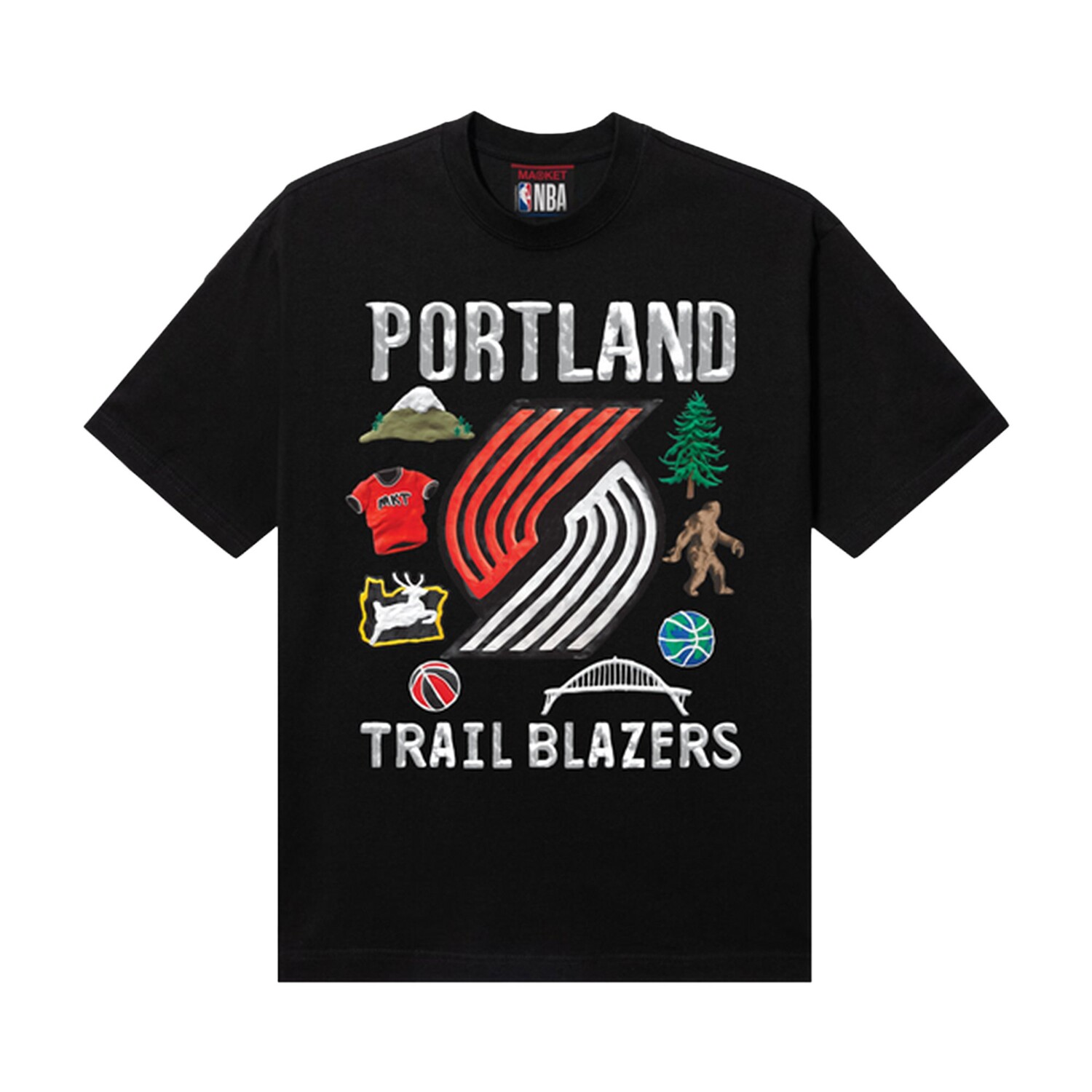 

Футболка Market x NBA Trail Blazers, черная