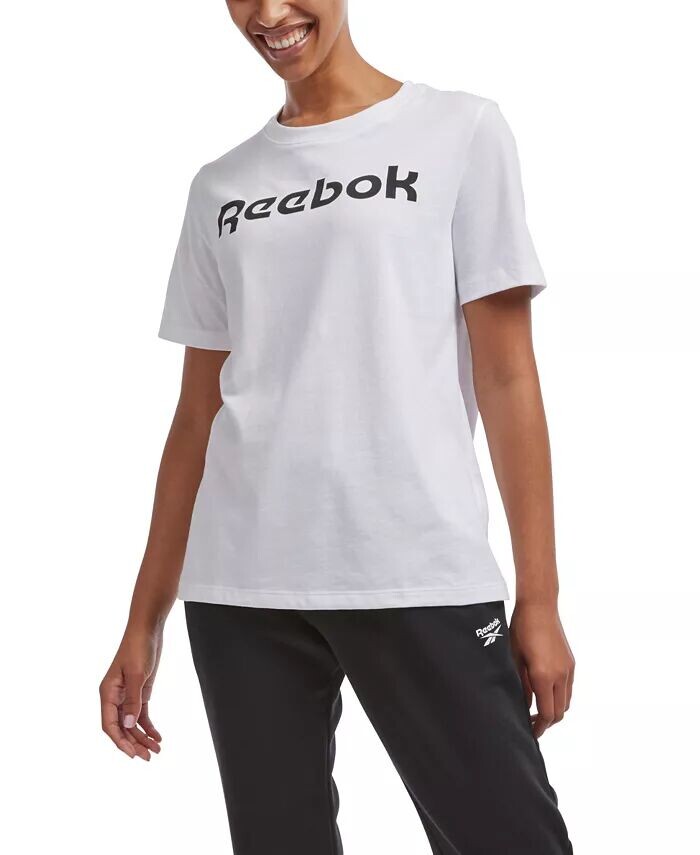 

Женская футболка с круглым вырезом и логотипом Reebok, белый