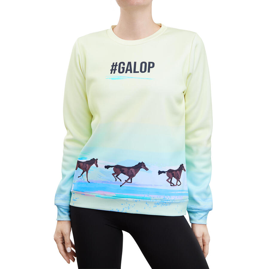 

Свитер для верховой езды GALOP WEAR с лошадьми, скачущими галопом