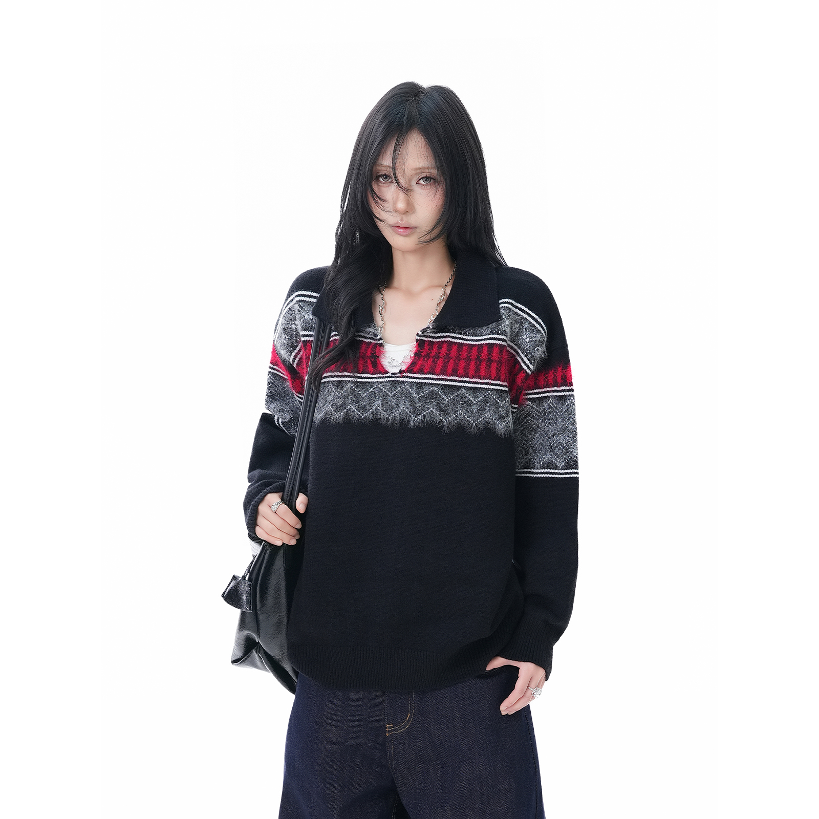 

NEVER RULE Трикотажная база с черным лацканом