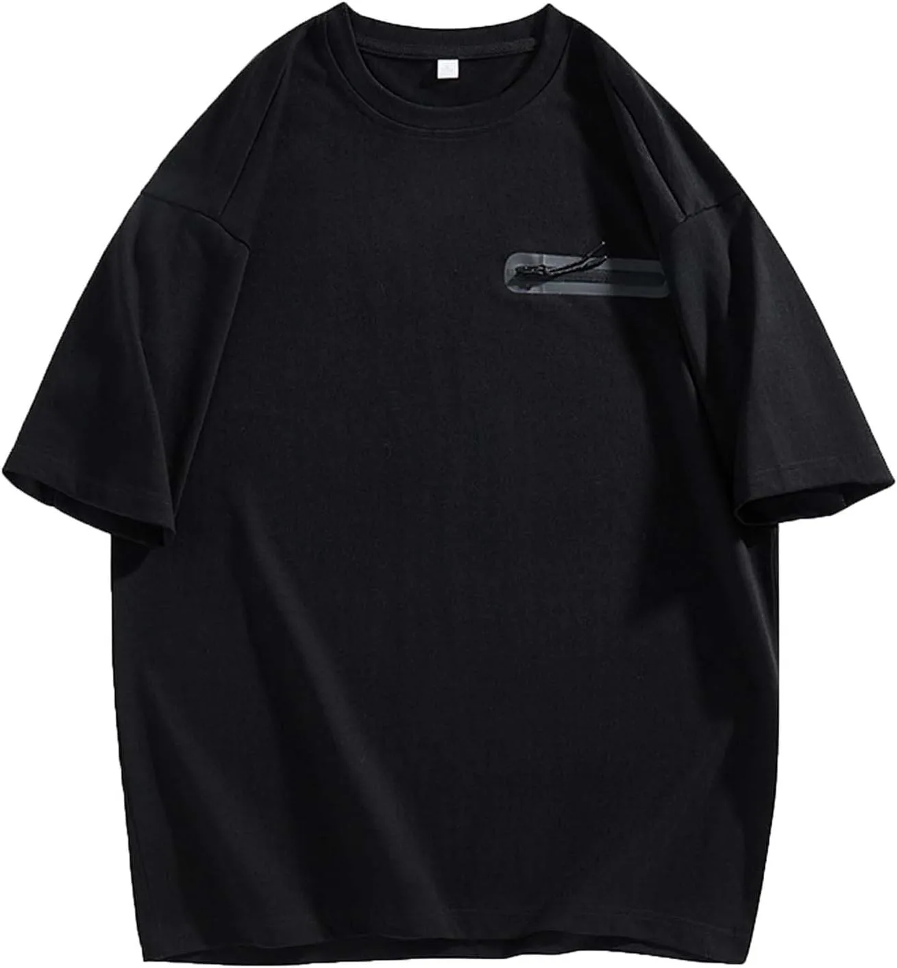 Мужская футболка Oversized с короткими рукавами, Casual, Loose, Solid