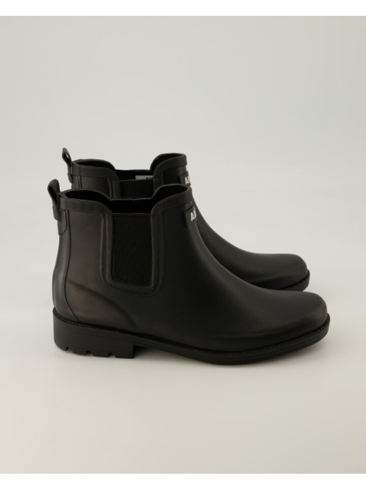 Женские резиновые сапоги Aigle короткие на каблуке, черный — фото 2