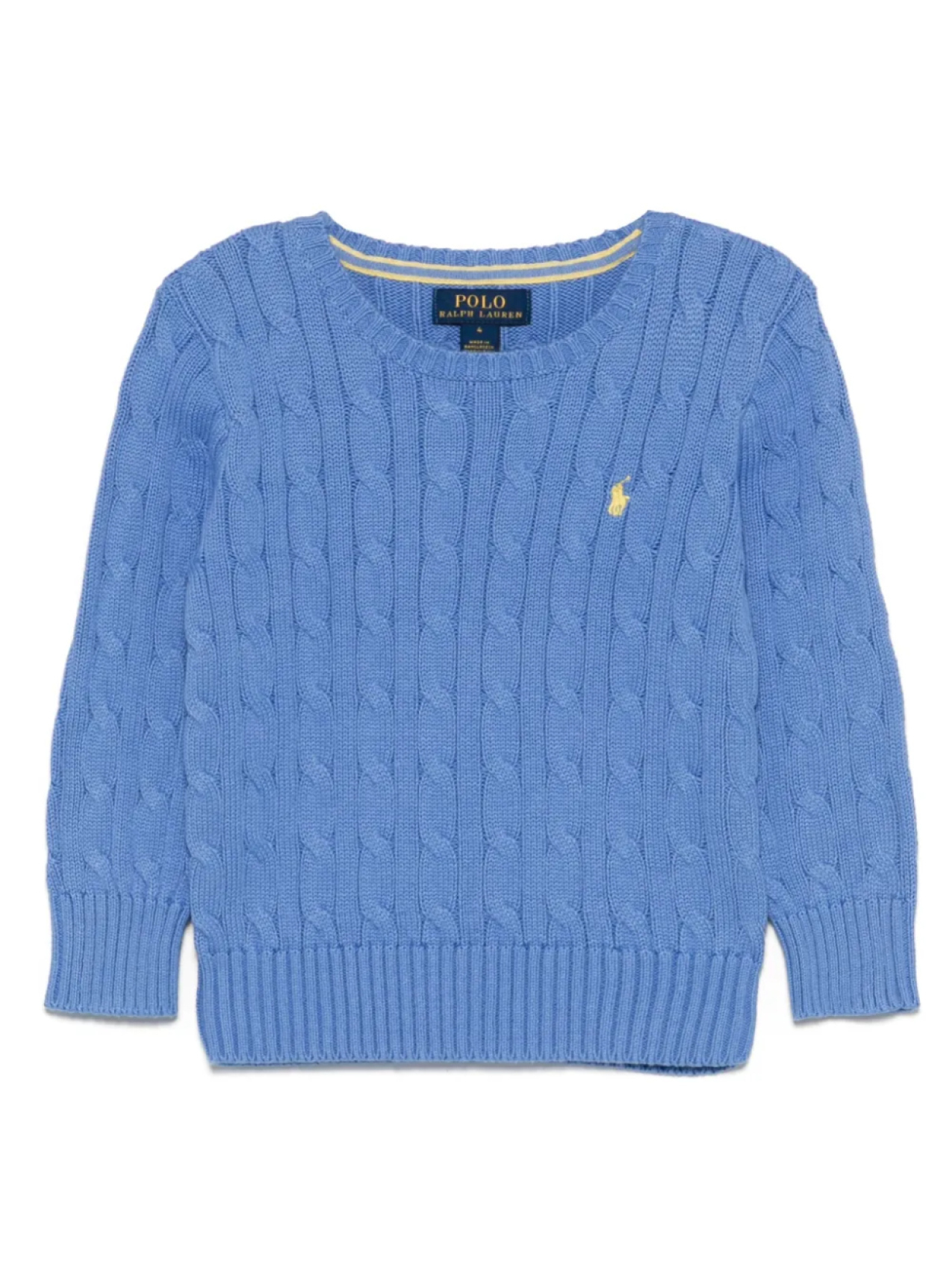 

POLO RALPH LAUREN KIDS свитер фактурной вязки, синий