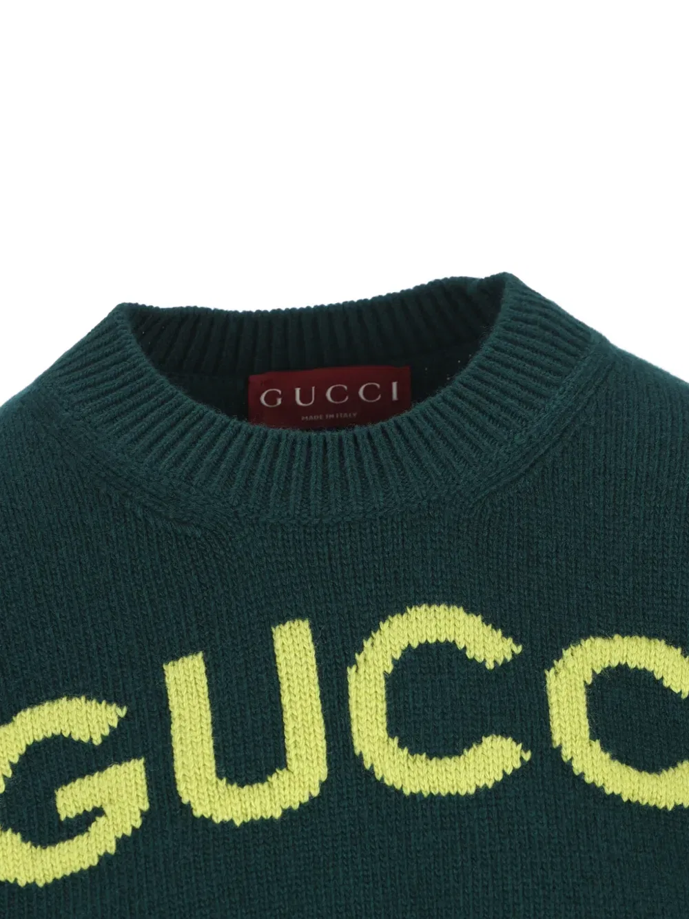 Футболка Gucci с логотипом, с круглым вырезом, зеленый — фото 4