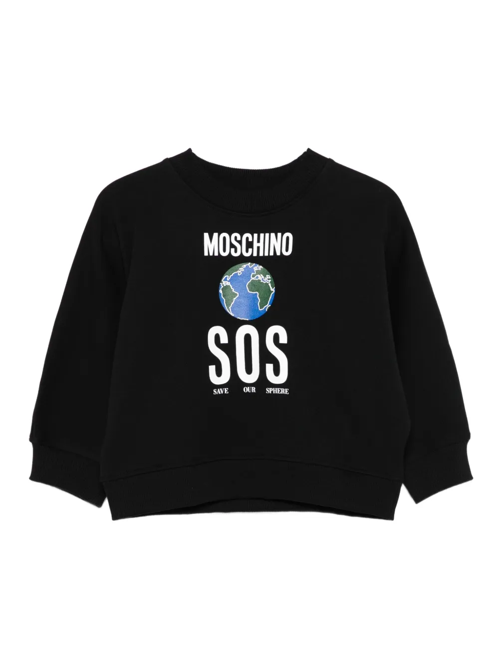 

Толстовка с принтом глобуса Moschino Kids, черный