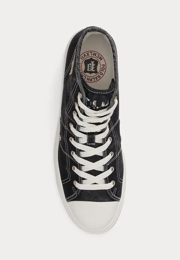 Кроссовки высокие Ayers canvas high top sneaker high top trainers Polo Ralph Lauren, черный — фото 4