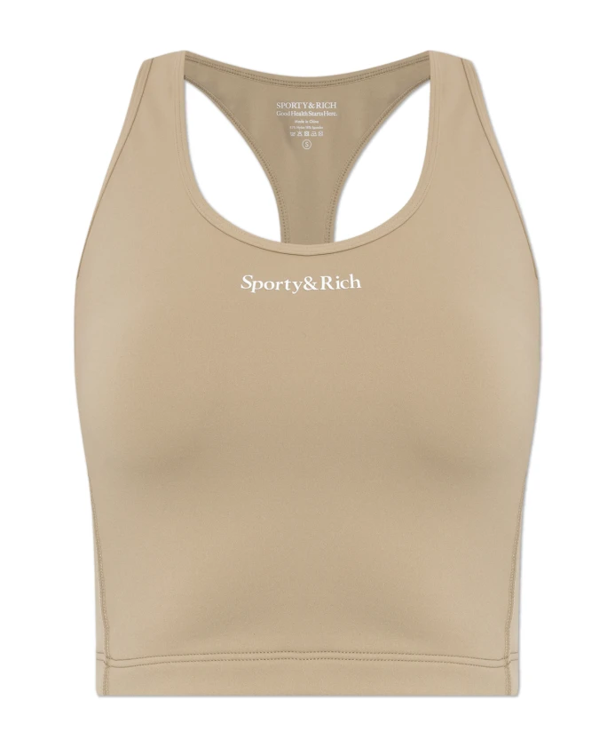 

Бежевый топ из основной коллекции Sporty & Rich, бежевый