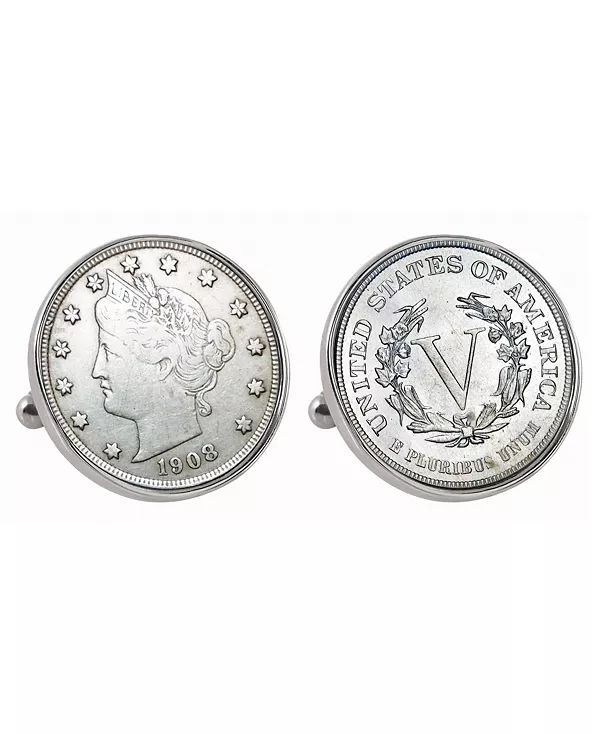 

Запонки-Монеты Liberty из никеля American Coin Treasures, silver