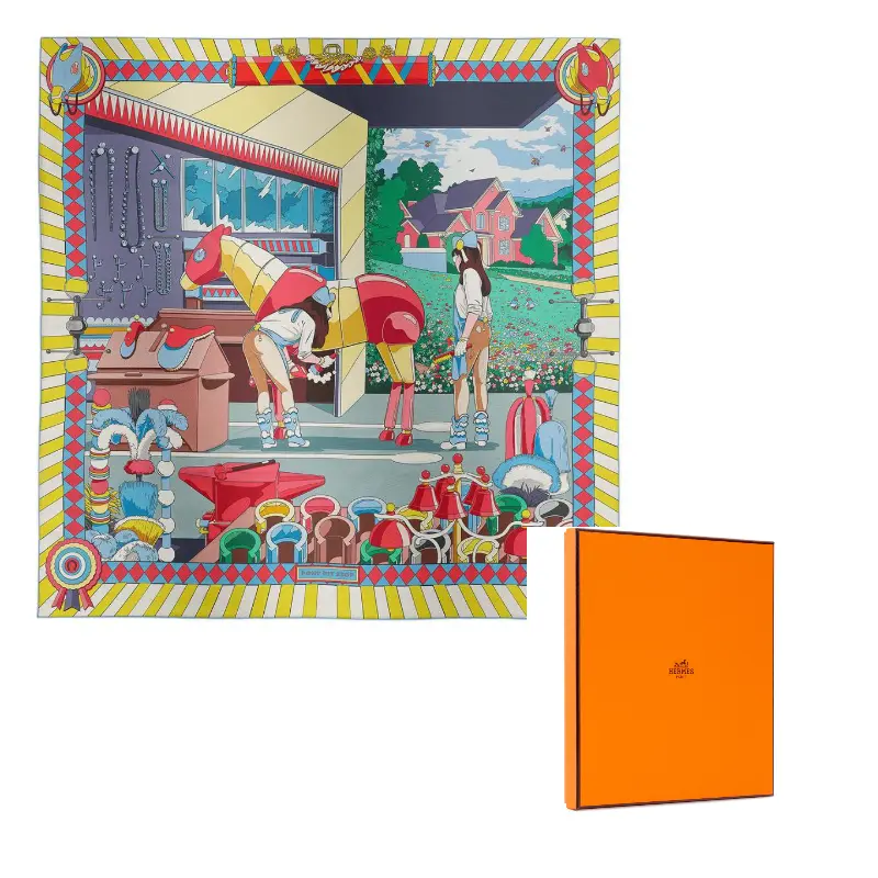 

HERMES Шёлковый шарф Multicolor, Multicolor