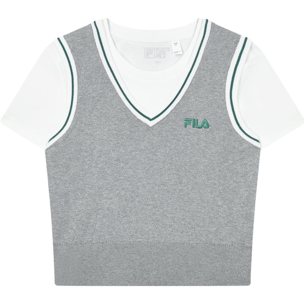 

FILA Набор из 2 женских футболок, элегантный, серо-меланжевый