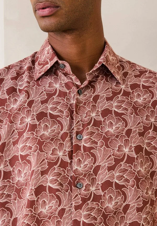 Стильная рубашка с коротким рукавом Next, Rust Brown Floral