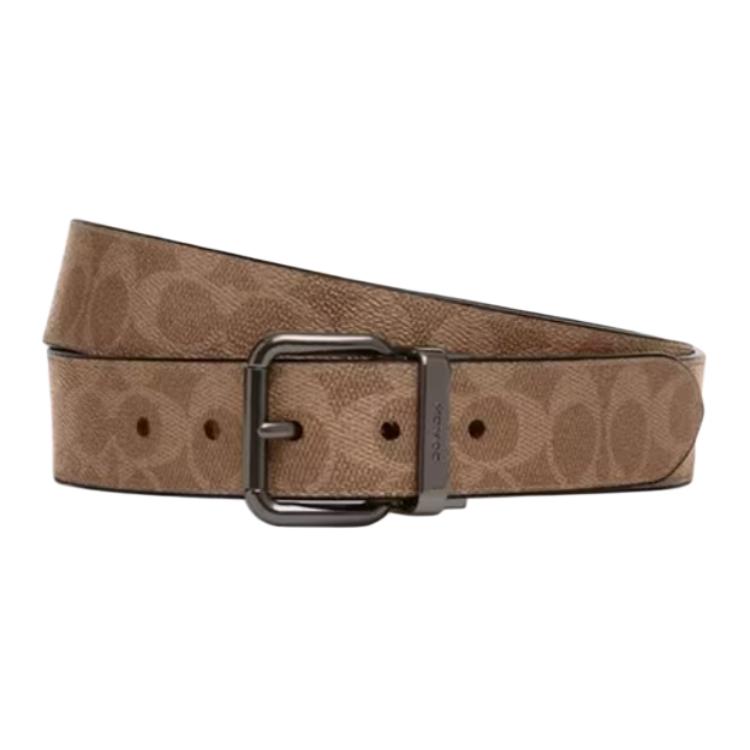 

COACH Кожаный ремень мужской коричневый, Brown