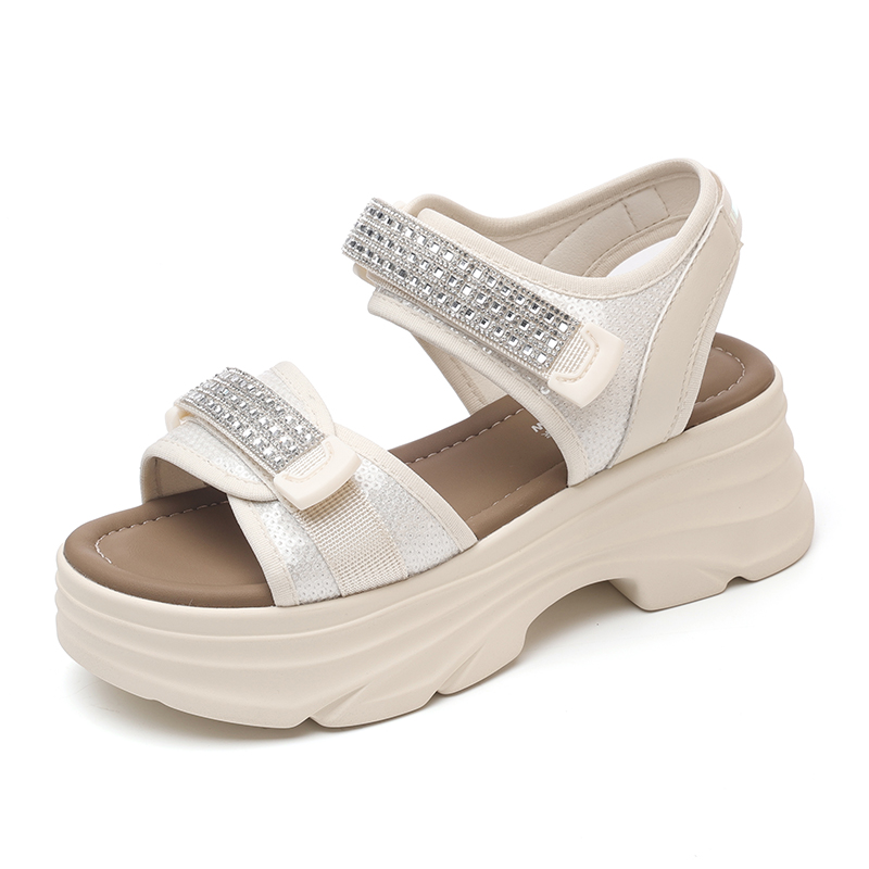 Cigna Пляжные сандалии женские черные/экрю - светло-кофейные, цвет Light Coffee