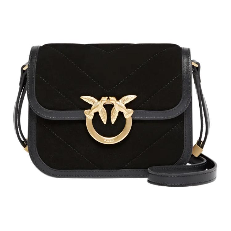 

PINKO Сумка Love Bag из коровьей кожи мини-рюкзак через плечо для женщин черный