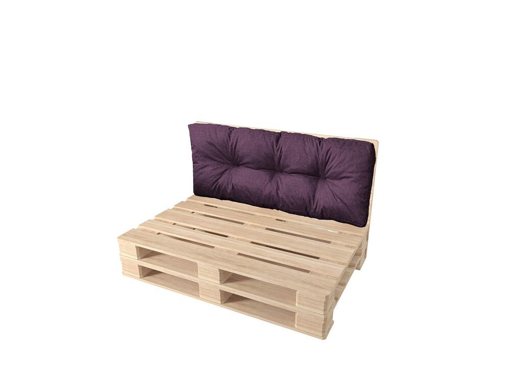 

Pillows24 - Подушка для поддонов - спинка 120x40 сливового цвета - водонепроницаемый материал, устойчивая к ультрафиолетовому излучению набивка для европоддонов - для внутреннего и наружного использования