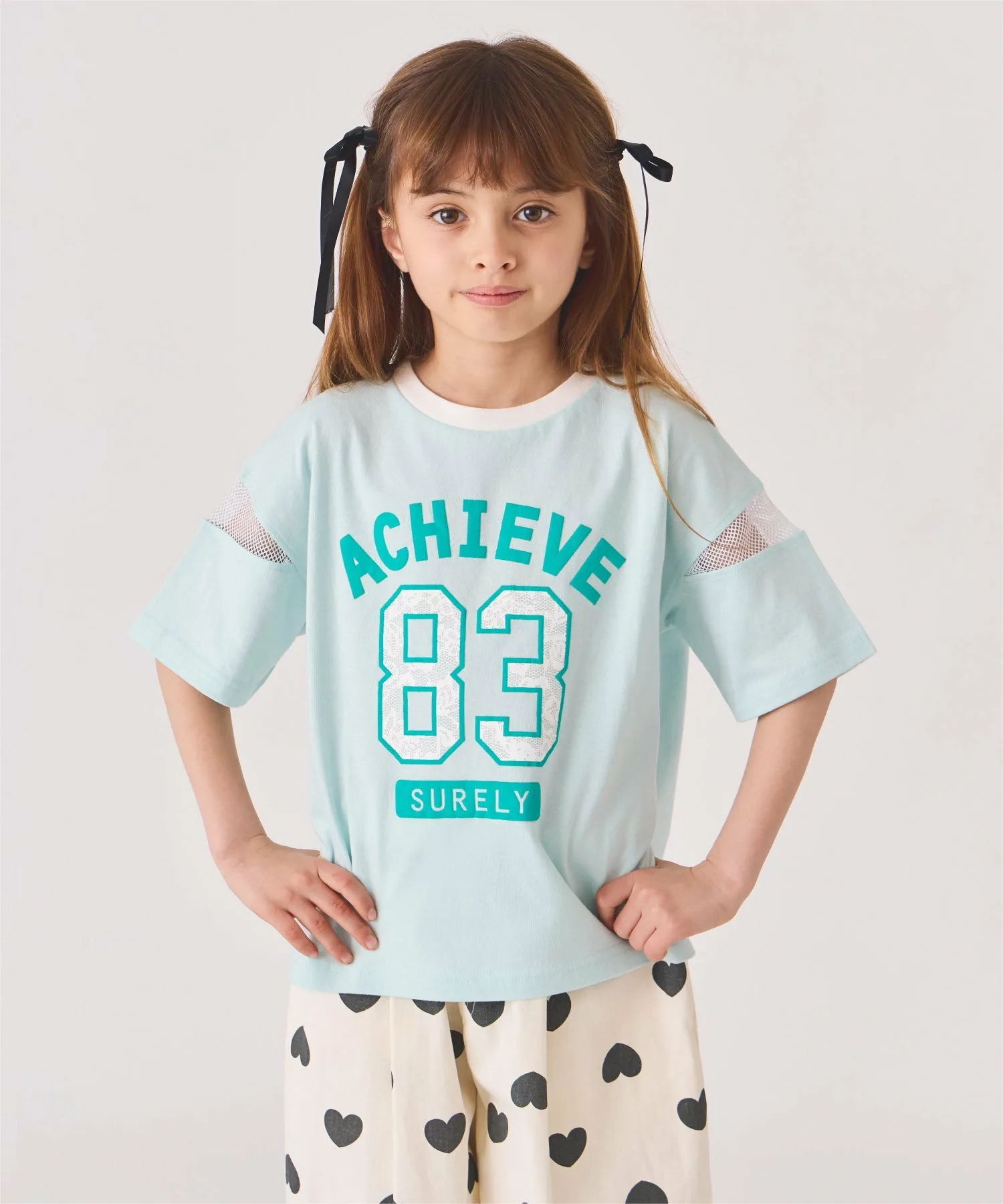 Футболка с сетчатыми рукавами Ever Closet, mint