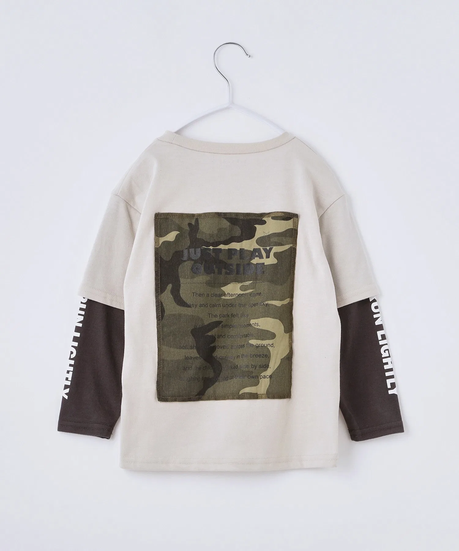 Детская футболка с длинными рукавами THE SHOP TK камуфляж чёрный — фото 3