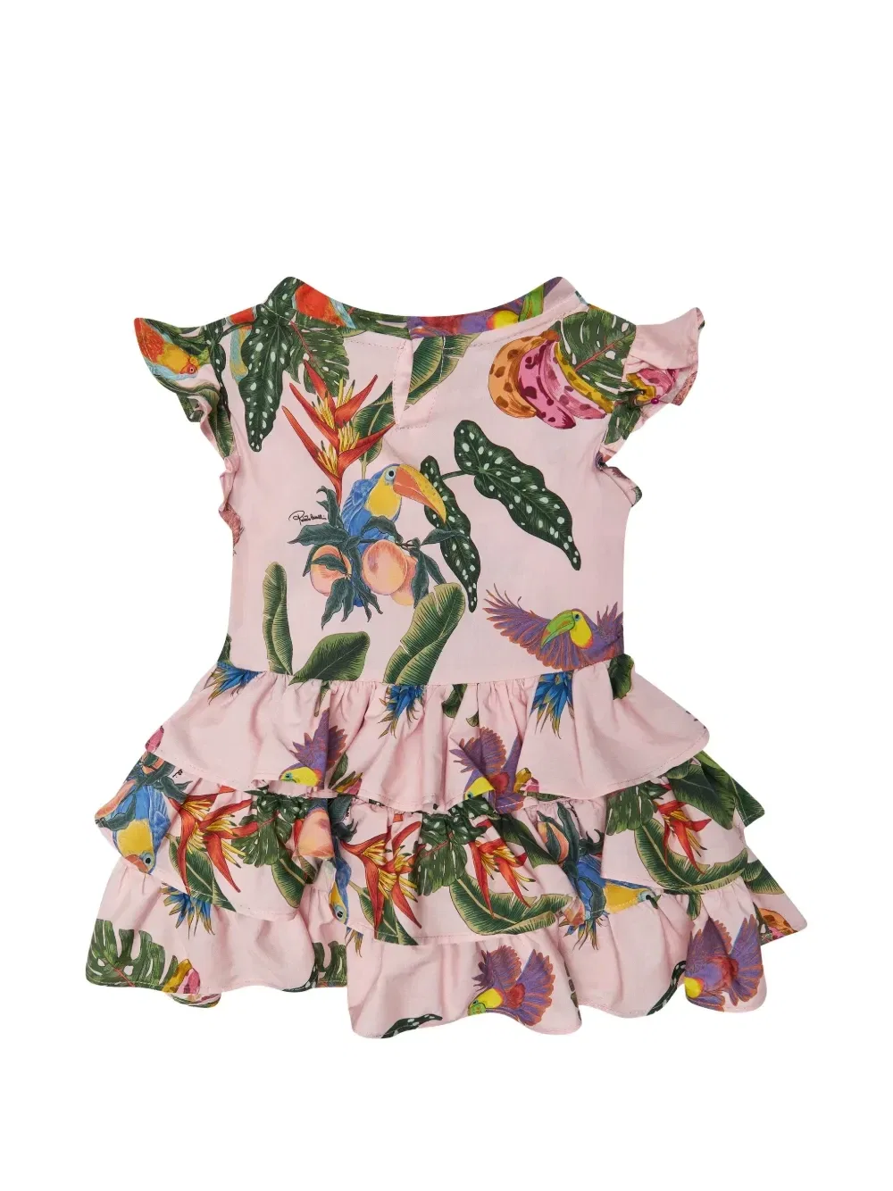 Платье с принтом Roberto Cavalli Junior, розовый