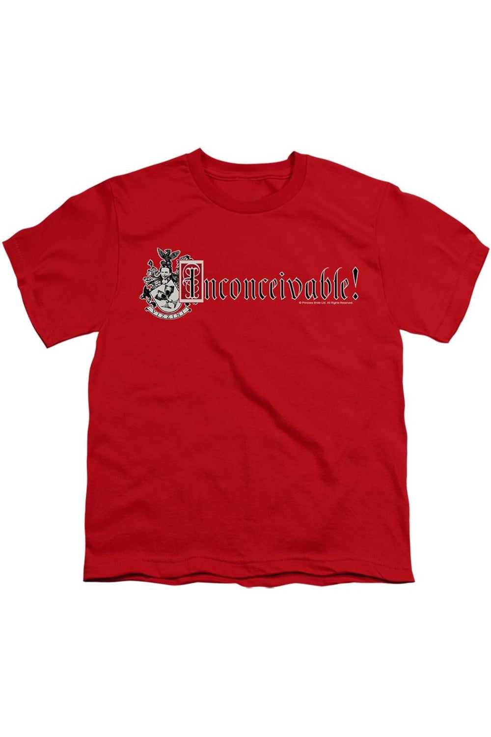 

Футболка с коротким рукавом для детей "Принцесса-невеста" с гербом Виззини Gildan, красный