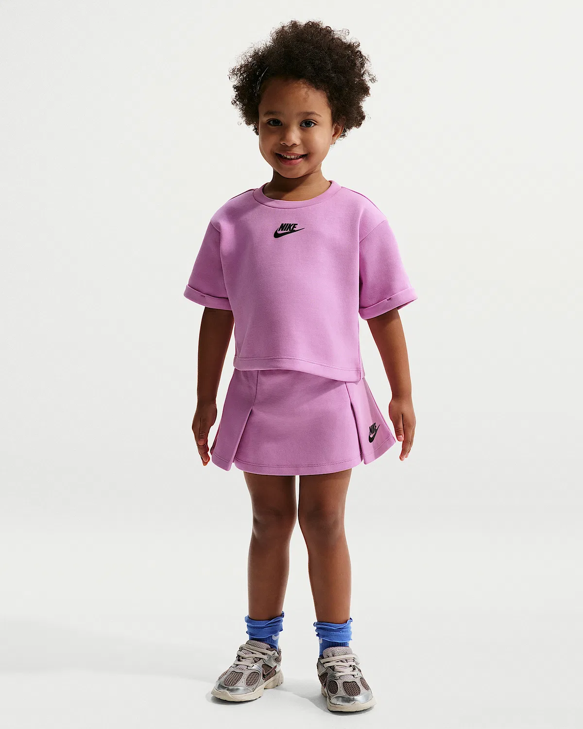 Детский спортивный костюм Nike Toddler Tech Fleece (юбка + топ), Purple