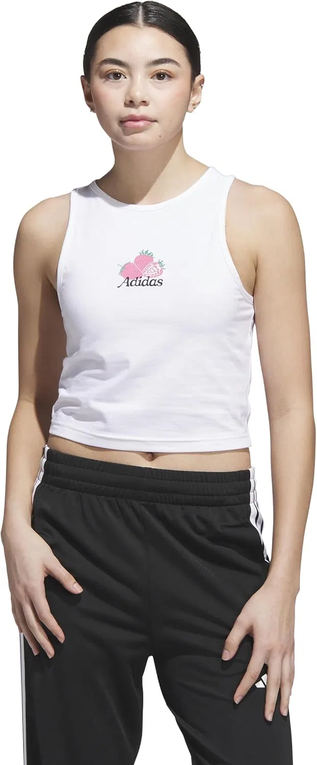 Топ-майка adidas Farmers Market Graphic, белый