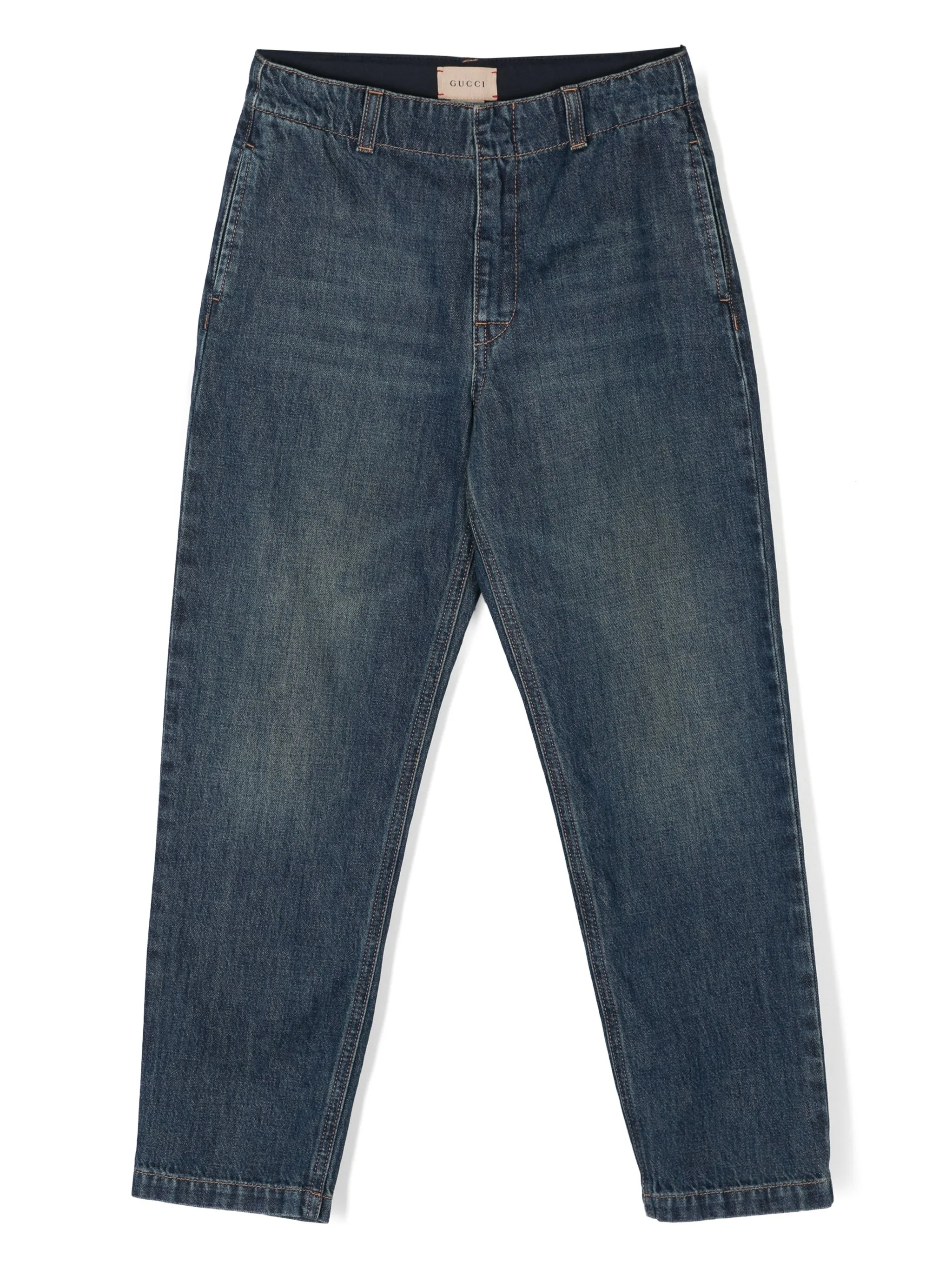 

Джинсы с отделкой Web Gucci Kids, синий