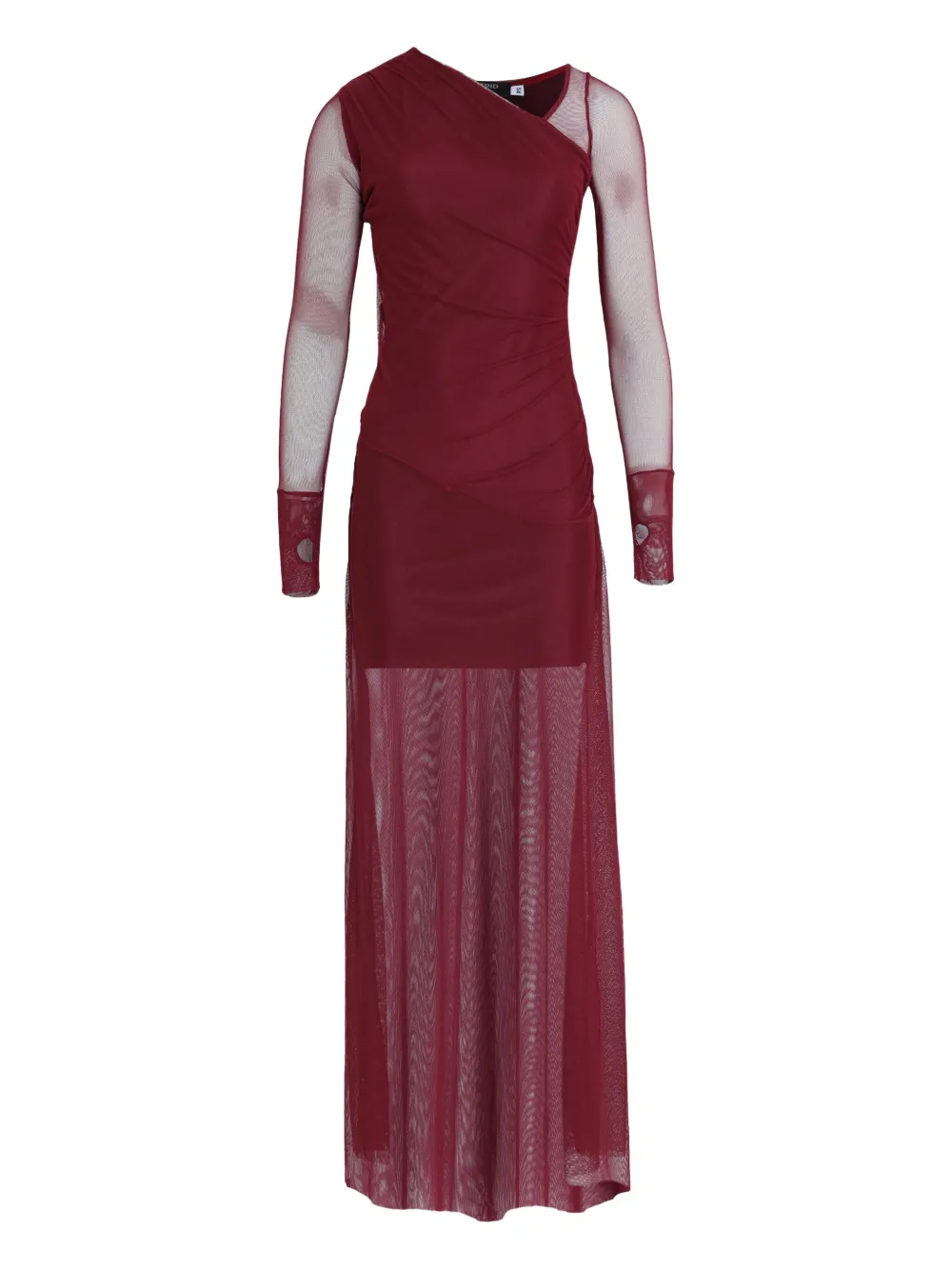 

Макси-платье с асимметричным вырезом X Astrid Amir Slama, красный