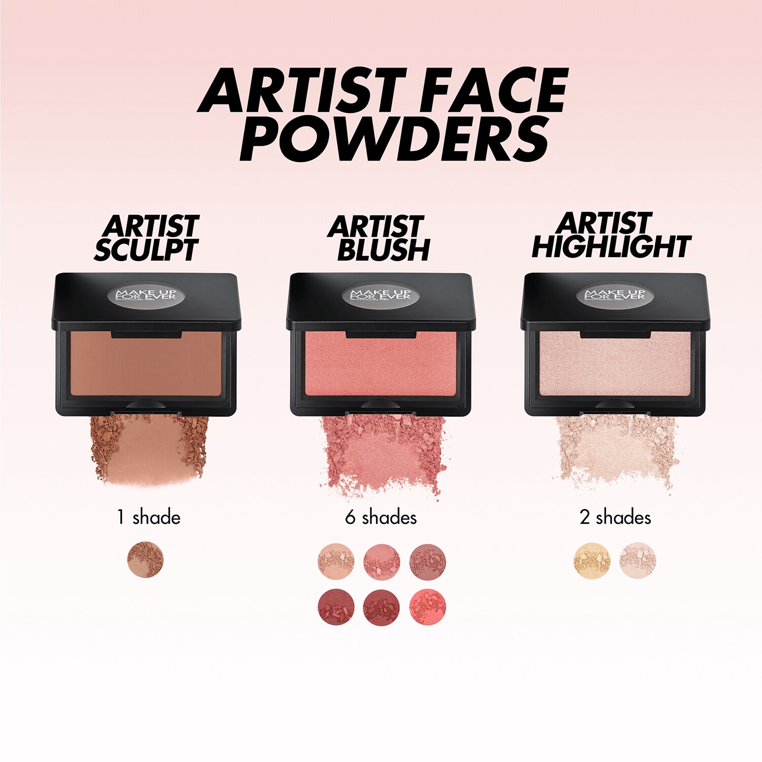 Румяна Artist Face Powders Make Up For Ever, B200 Rebel Blossom (4g) — фото 4