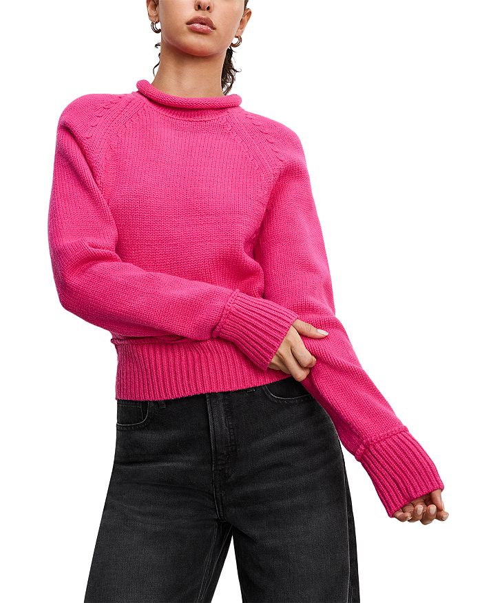 

Свитер с высоким воротником Good American, розовый