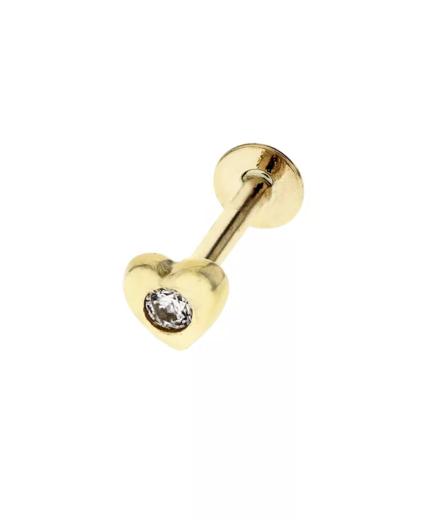 

Bodifine 10k gold heart cz tragus Rhona Sutton, gold
