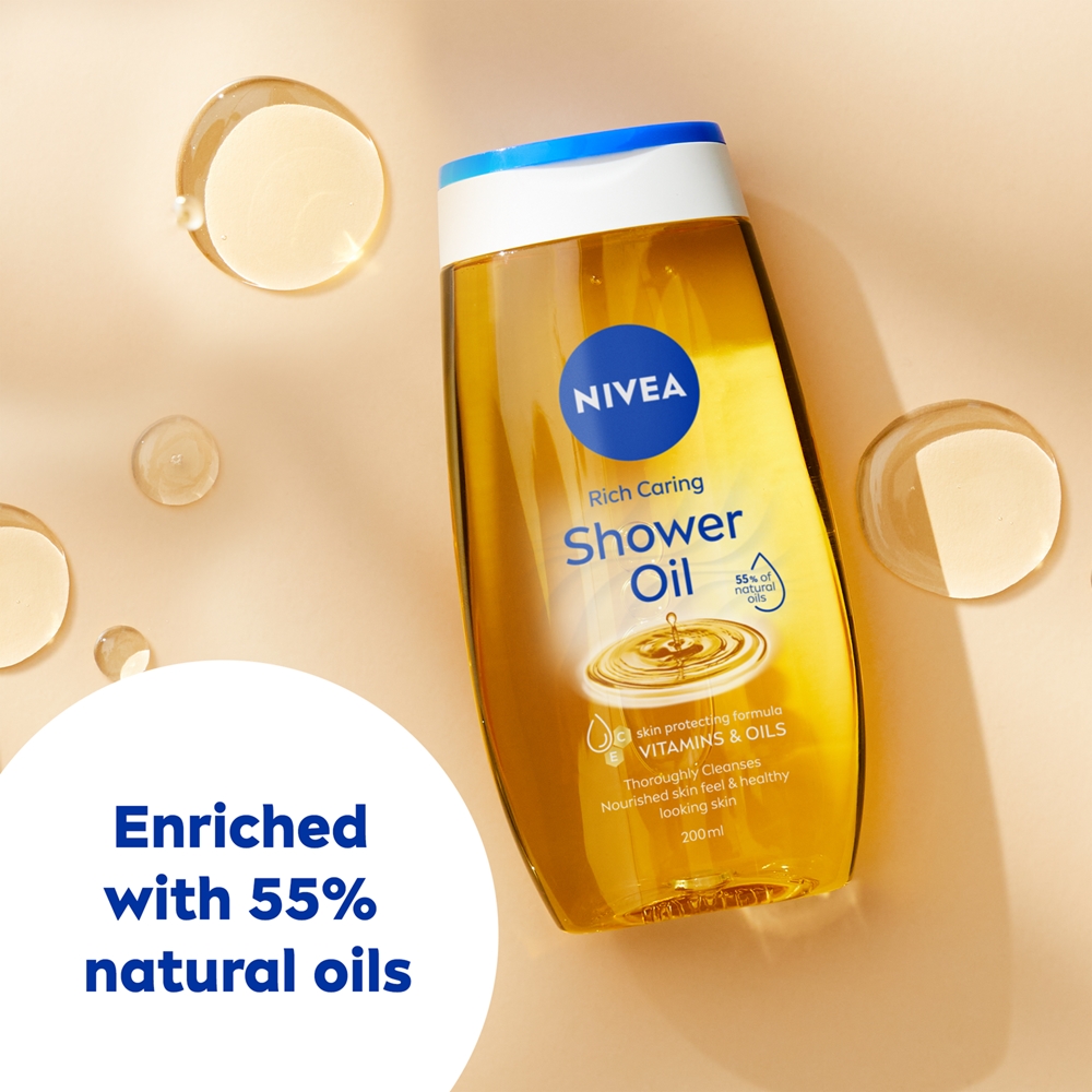 Натуральное ухаживающее масло для душа для сухой кожи 3 x 200 мл Nivea — фото 4