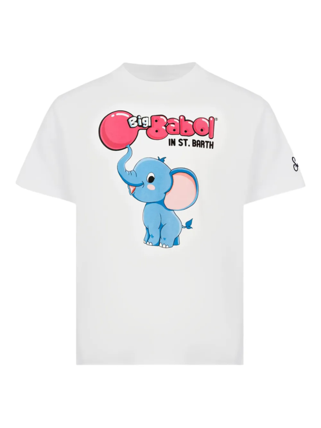 

Футболка с изображением слона X Big Babol MC2 Saint Barth Kids, белый