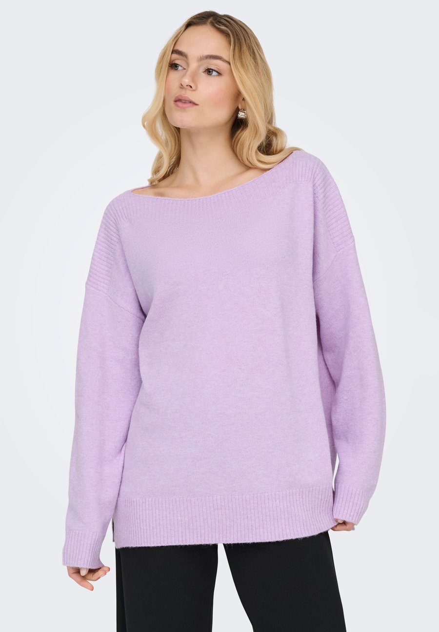 

Джемпер ONLY ONLWINNIE BOATNECK, Orchid Bloom Detail:Melange/Mottled Purple