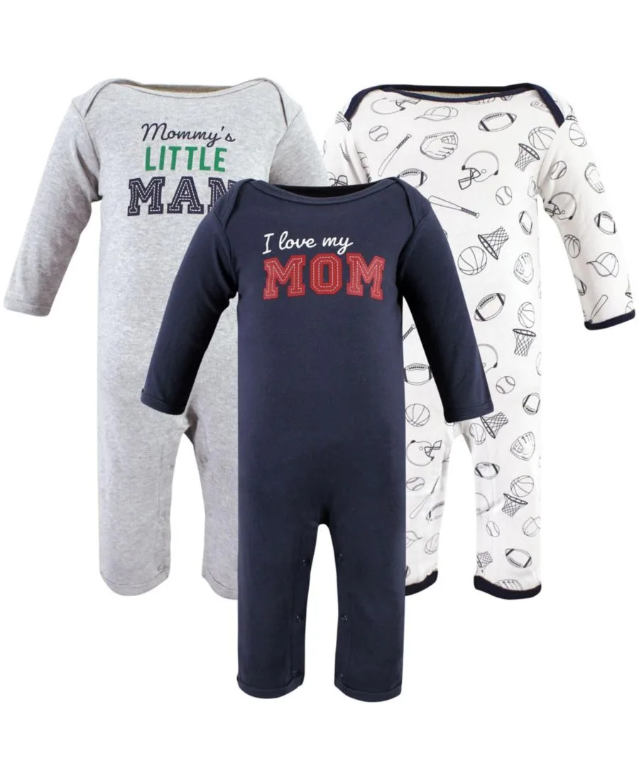 3 комбинезона в упаковке Hudson Baby, Love Mom