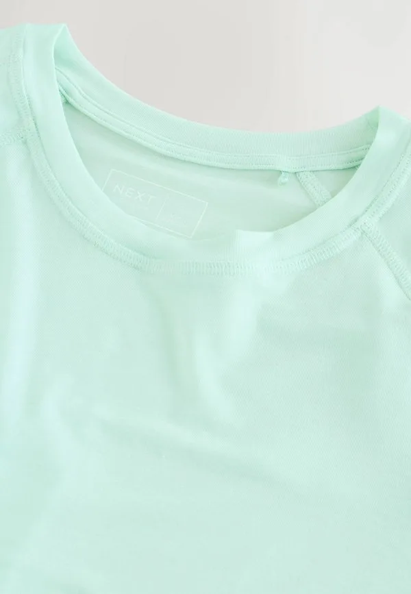 Обычная спортивная футболка с круглым вырезом и коротким рукавом Next, Mint Green — фото 3