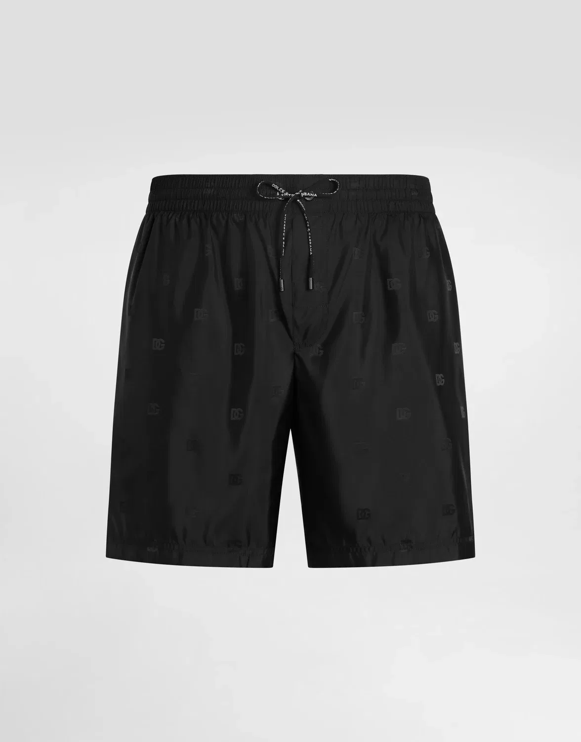 Средние плавки-боксеры из жаккарда с логотипом DOLCE & GABBANA, черный